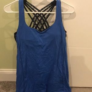 Blue lululemon size ten top